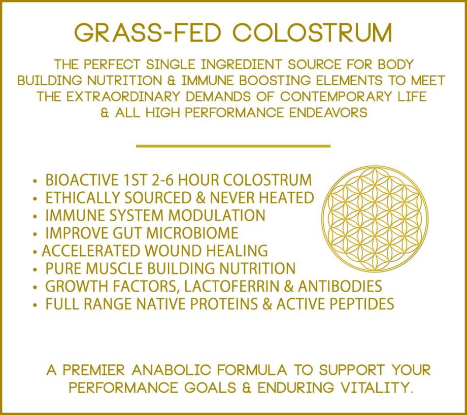 LIFE FORCE PROTEIN – GRASS FED COLOSTRUM - 16 oz/454 grams